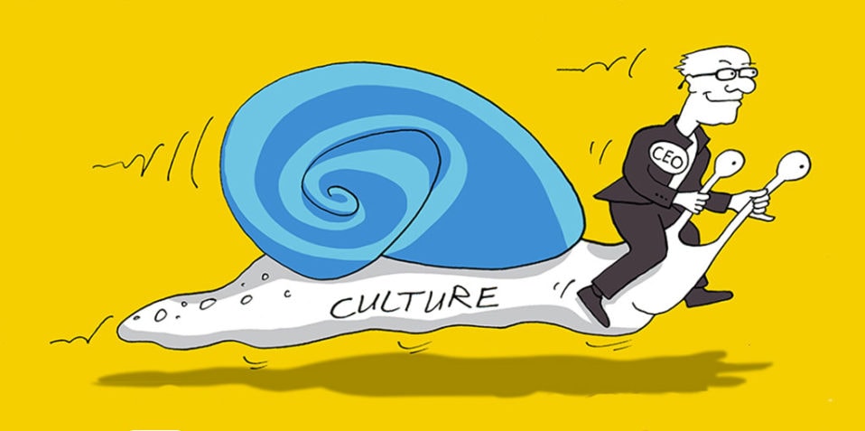 Unternehmenskultur ist langsam, Der CEO führt die Kultur an, Kulturschnecke
